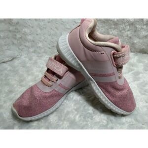 Nautica Towhee Girls Pink Glitter Knit Sneakers Athletic Running Shoes Size 8